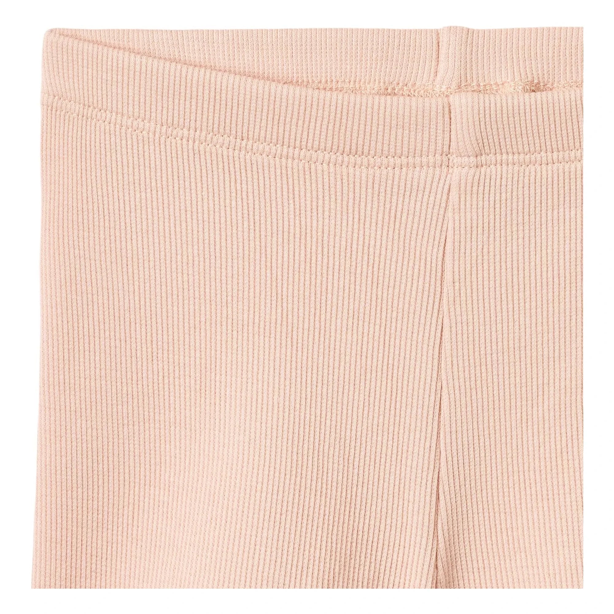 Wheat - Sine Textured Organic Cotton Baby Shorts | Pale Pink