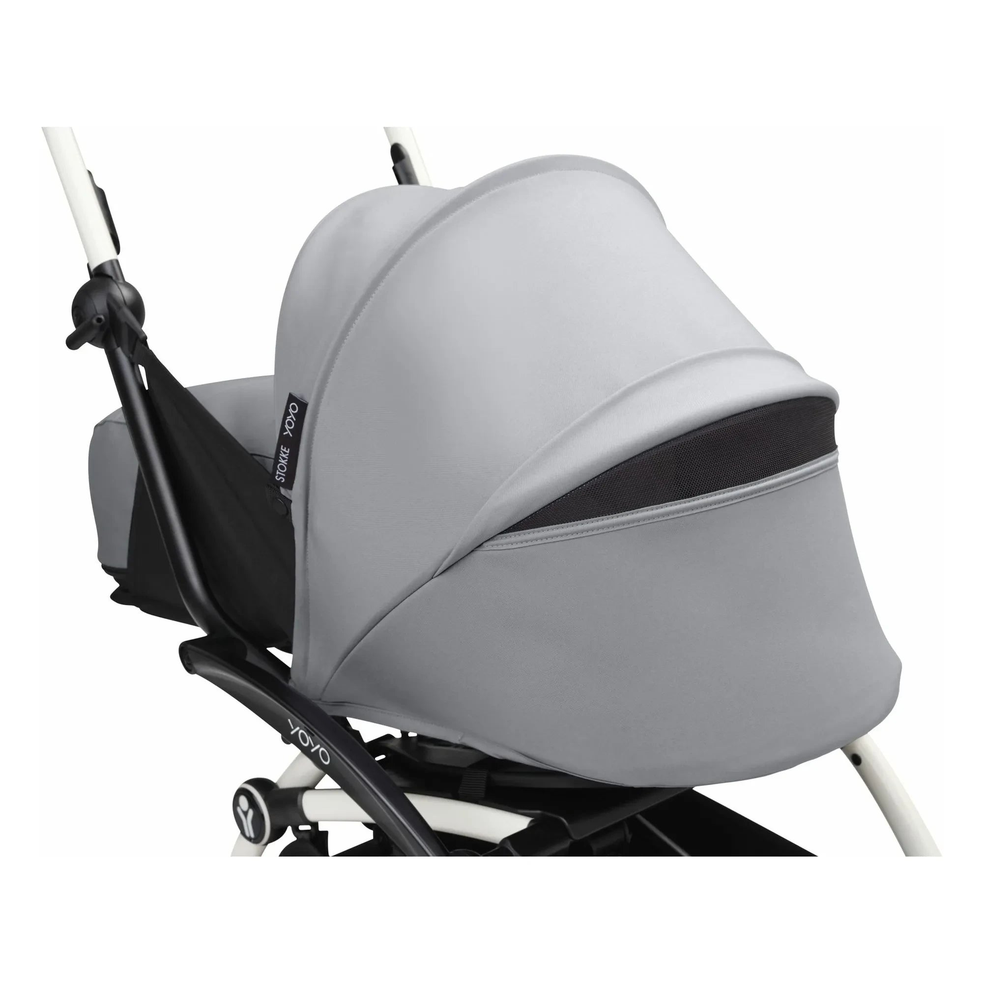 Stokke® - YOYO³ 0+ Neugeborenenwagen Weißer Rahmen | Stein