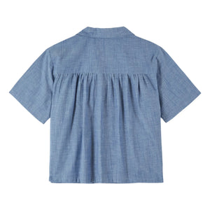 Emile et Ida - Mavi Pamuklu Chambray Bluz