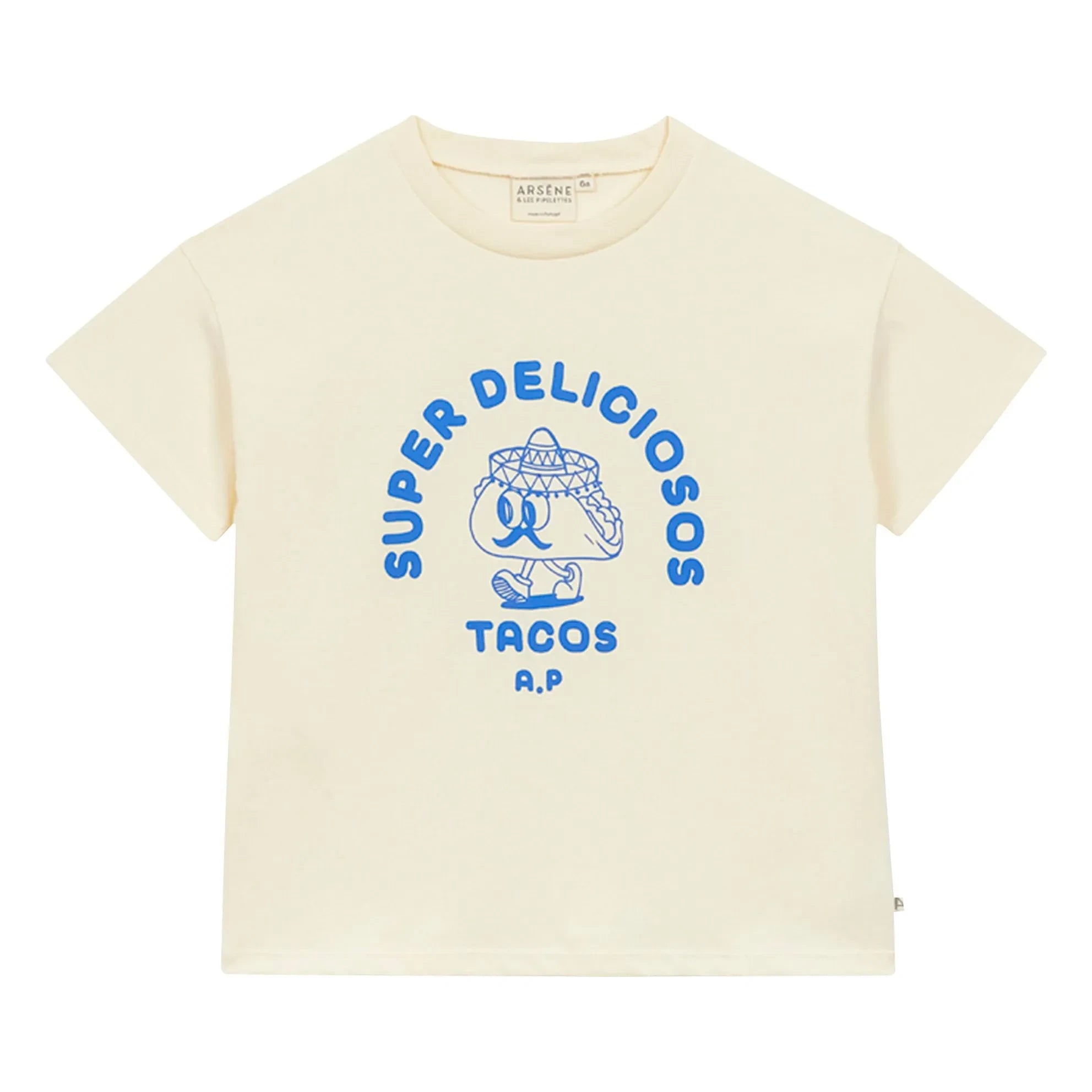Arsène et Les Pipelettes - Super Deliciosos T-Shirt aus Bio-Baumwolle | Ecru