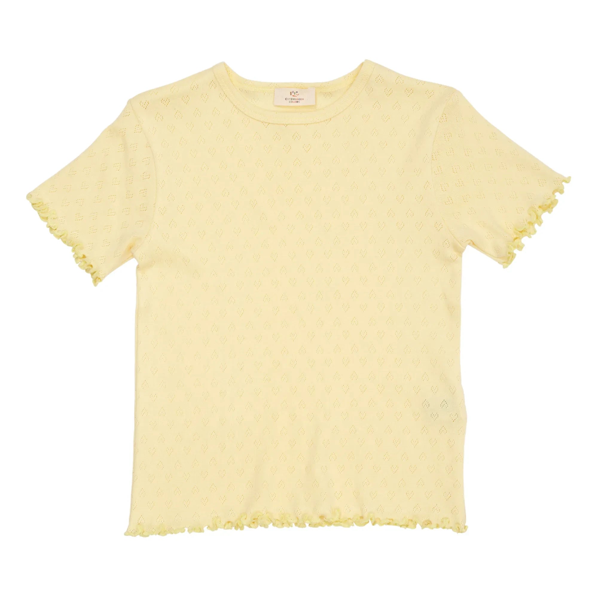 Copenhagen Colors - Pointelle T-Shirt | Pale Yellow