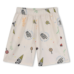 Kenzo - Happy Sweet Panda Bermuda Şort | Ecru