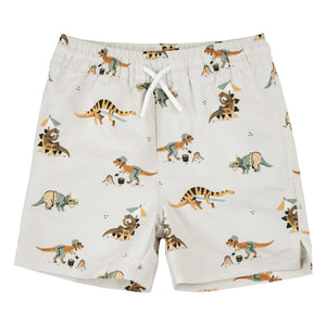 Petit Lem - Dinosaurier Badeshorts aus recycelter Faser | Beige