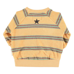 Piupiuchick - Çizgili Organik Pamuklu Sweatshirt | Sarı