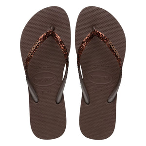 Havaianas - Slim Glitter terlikler | Chocolate