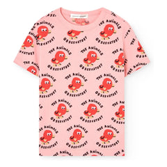 The Animals Observatory - Hahn T-Shirt Küken Bio-Baumwolle | Rosa