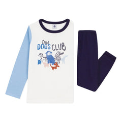 Petit Bateau - Fan Dogs Club organik pamuklu pijama | Mavi