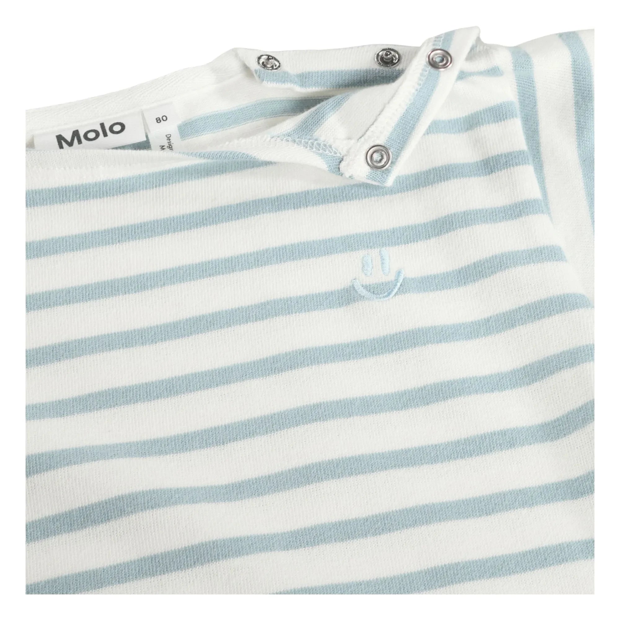 Molo - Eivor Gestreiftes Bio-Baumwoll-T-Shirt | Weiß
