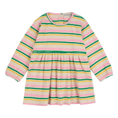 Bobo Choses - Geripptes Kleid aus Bio-Baumwolle mit Streifen | Ecru
