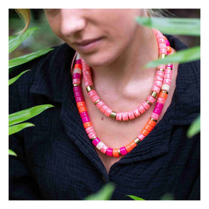 Parabaya - Praia Grapefruit Halskette | Rosa