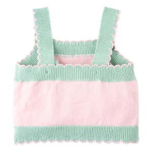 Gingersnaps - Blassrosa | Besticktes Rosenspitzen-Crop-Top