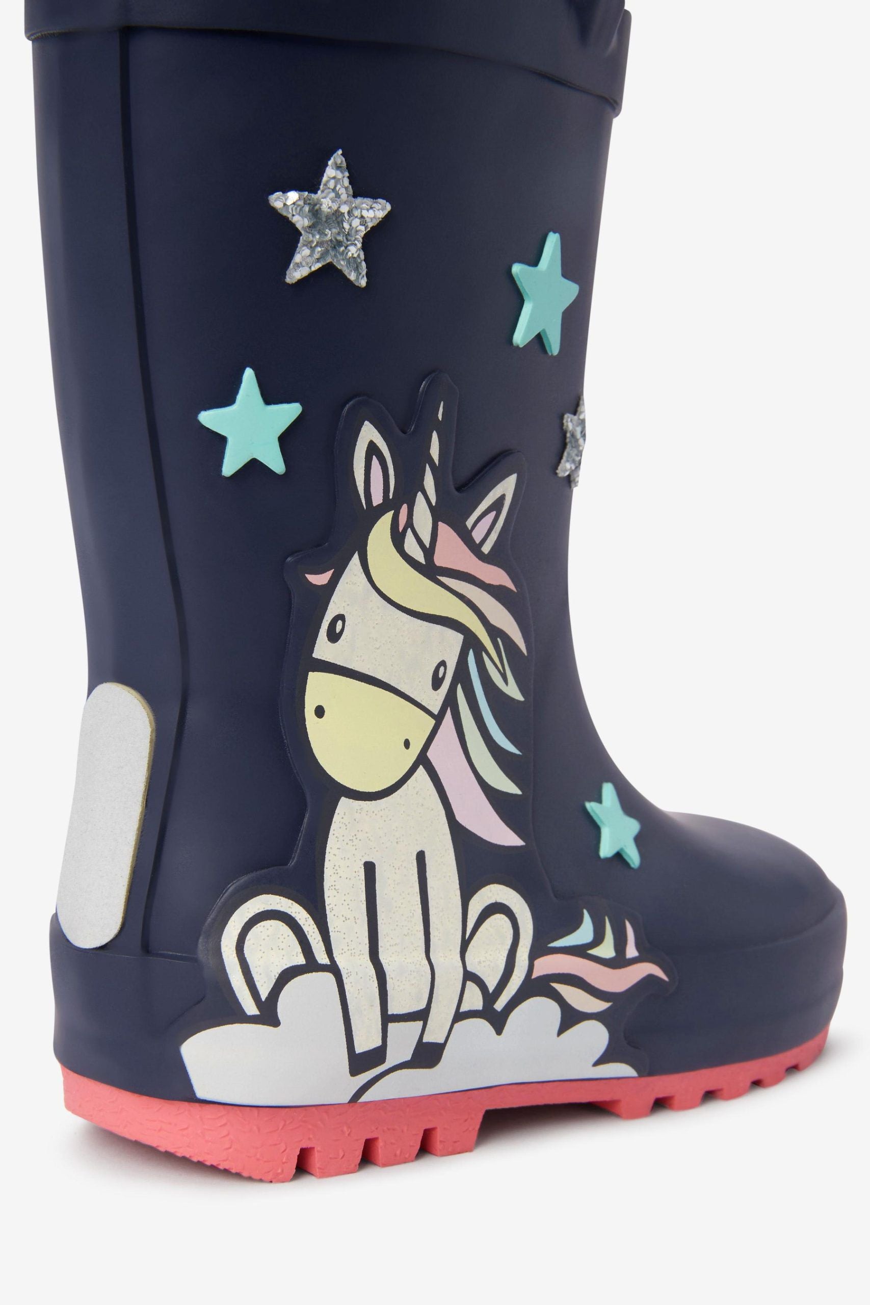 Next - Lacivert Unicorn Kız Çocuk Kışlık ve Yağmur Çizmesi - 30.5-Dinossi