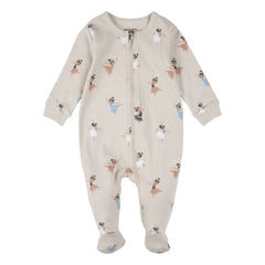 Petit Lem - Balerin Ayaklı Pijama | Organik Pamuk | Açık yeşil