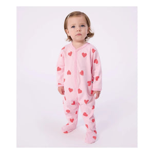 Petit Bateau - İyi Uyu Kalpler PB Pijama | Pembe