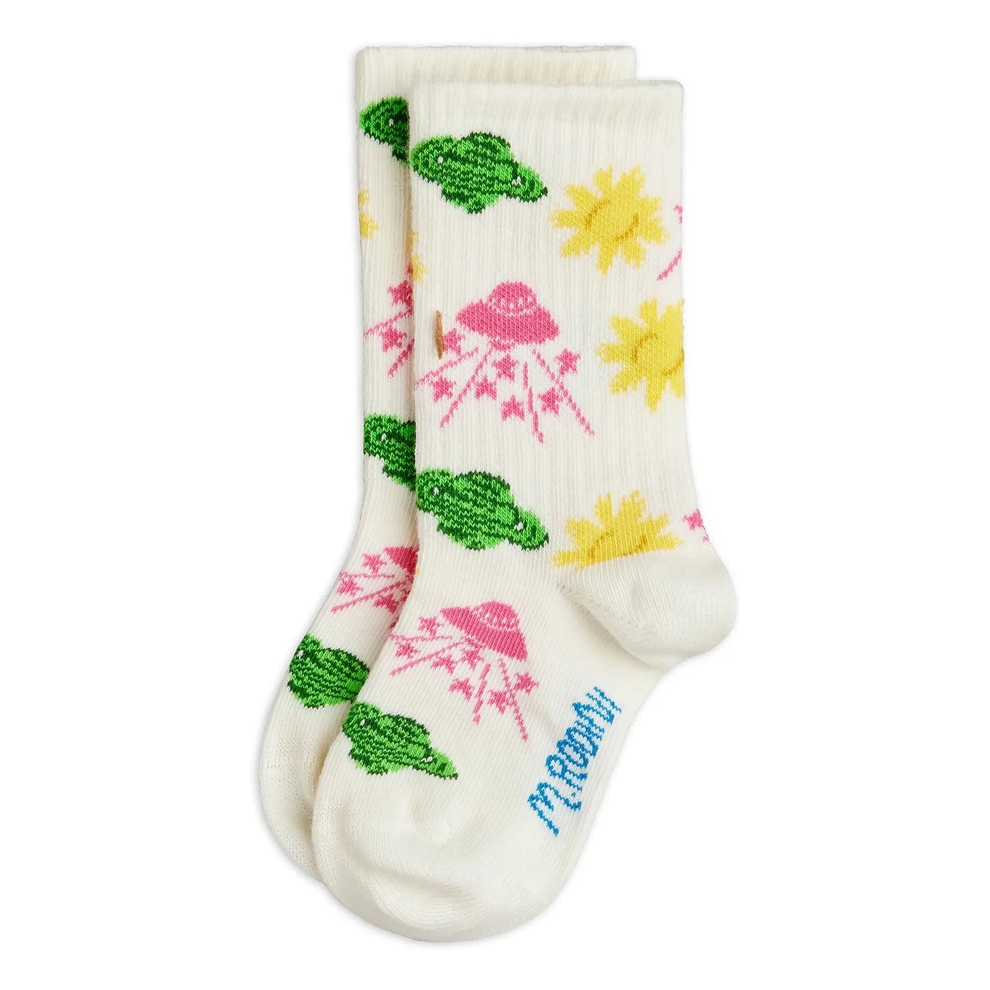 Mini Rodini - Organic Cotton Space Socks | Ivory