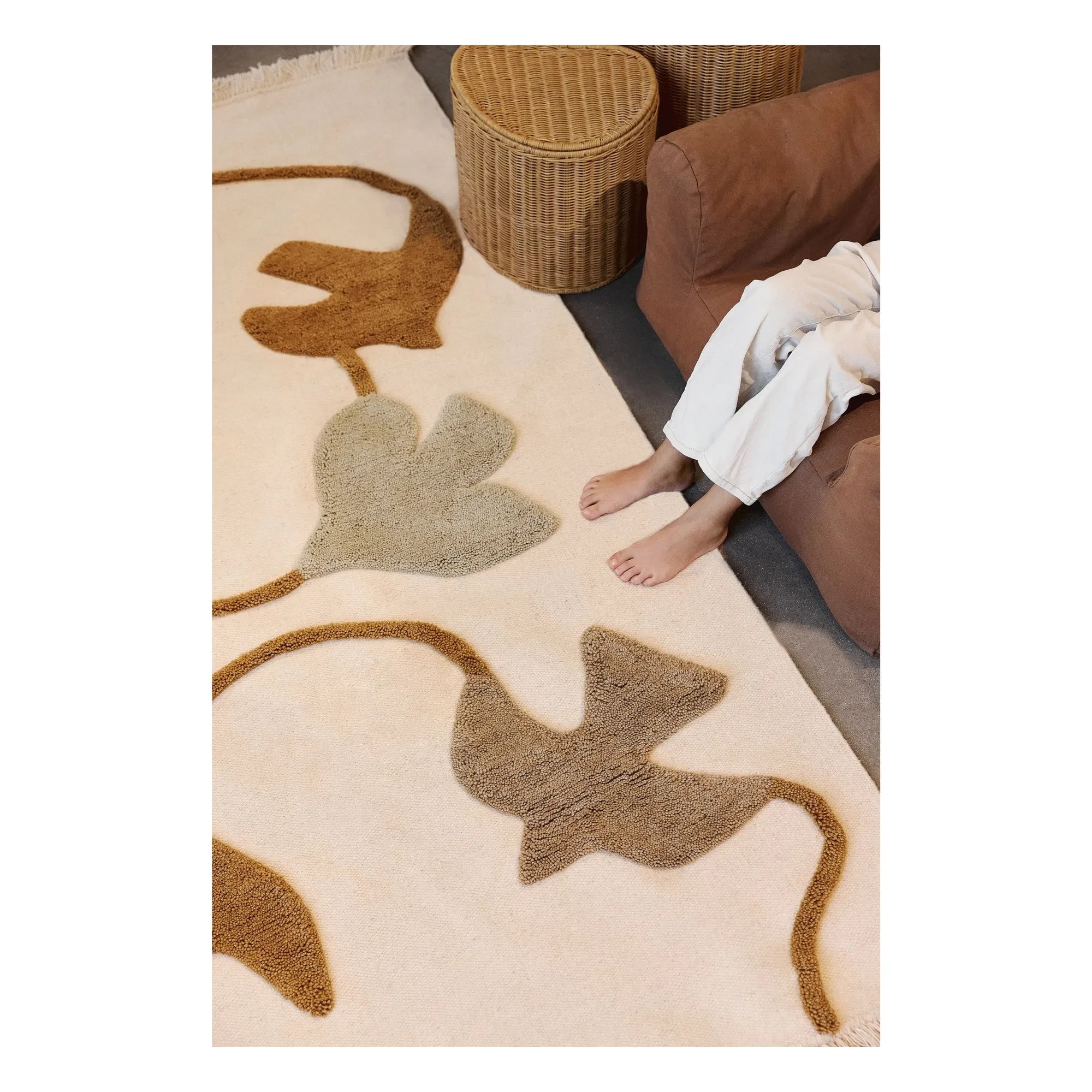 Ferm Living Kids - Swif Bird Teppich | Beige