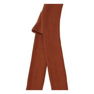 Silly Silas - Organic Cotton Striped Tights | Rust Red