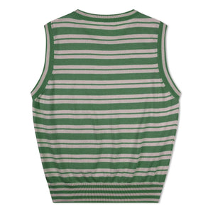 Matona - Organic cotton striped fine knit tank top | Green