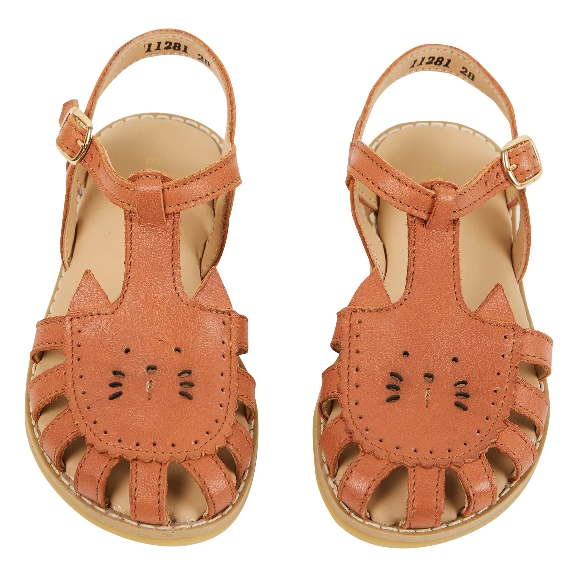 Emile et Ida – Mistigri Katzen-Sandalen | Camel