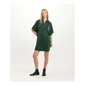 Momoni - Asado Metallic Dress | Green