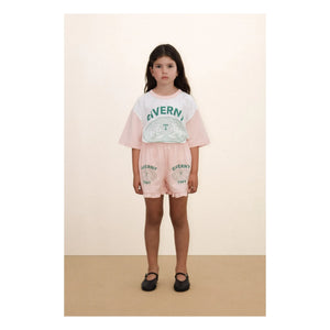 Tinycottons - Giverny Colour Blocked Organic Cotton T-Shirt | Powder Pink