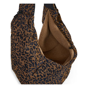 Caramel & Cie - Leopar Köpek Desenli Promenade Cross Body Çanta | Kahverengi