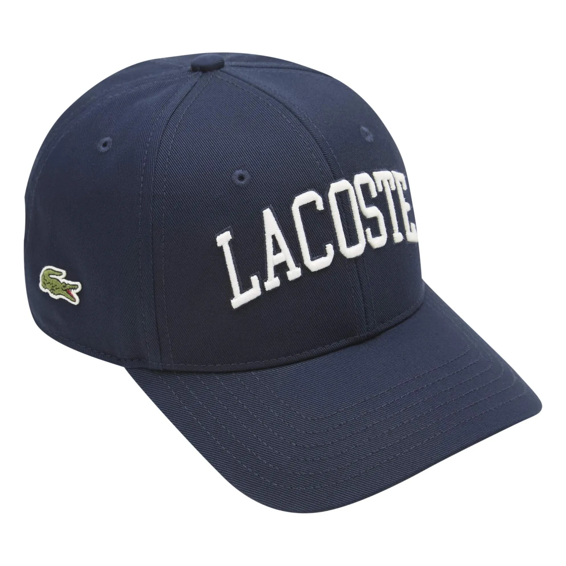 Lacoste - Wordmark Logo Organic Cotton Cap | Navy