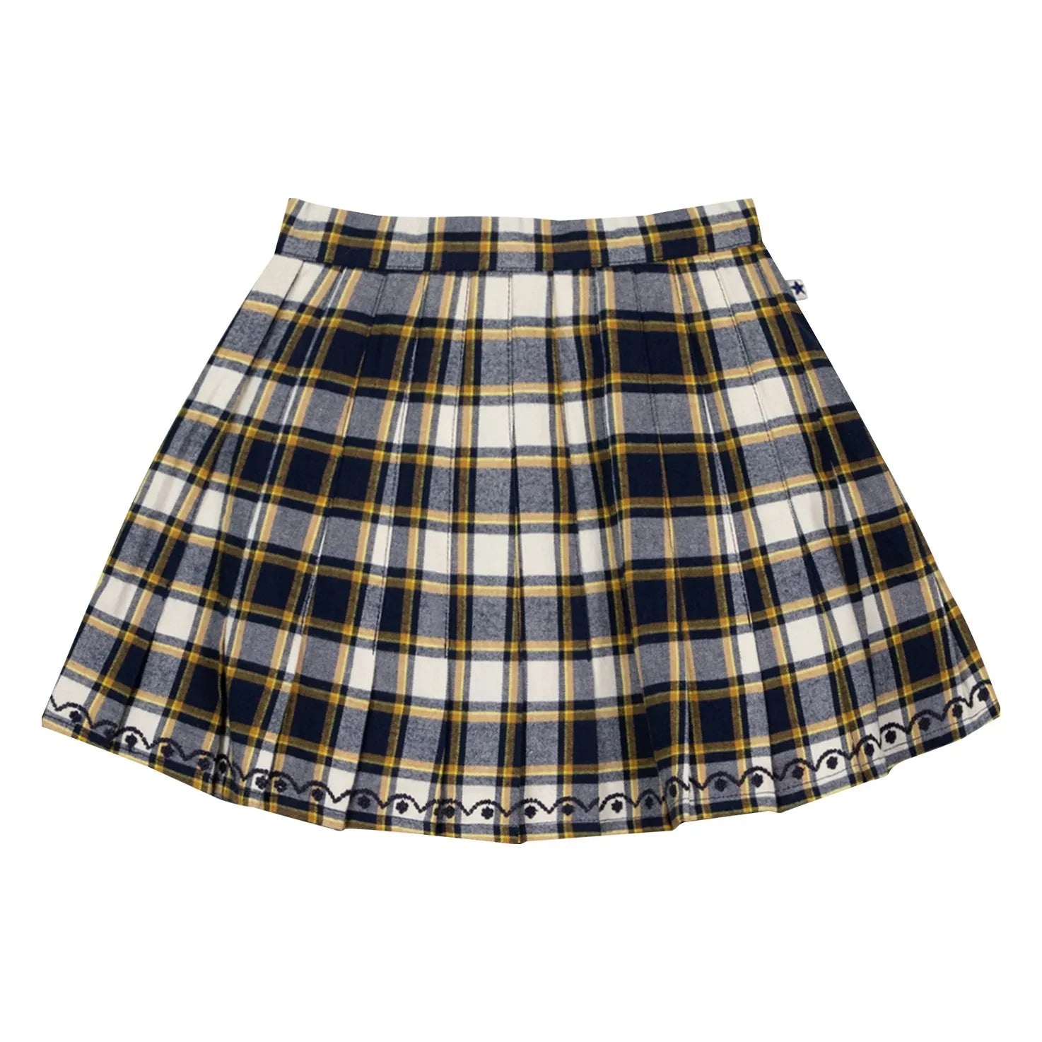 Bonton - Mali Checked Skirt | White