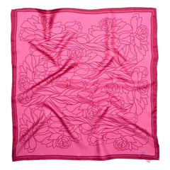 Becksöndergaard - Stencia Lale Silk Scarf | Floresan Pink