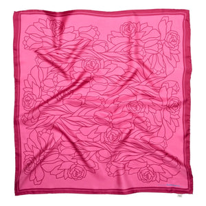 Becksöndergaard - Stencia Lale Silk Scarf | Floresan Pink
