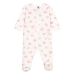 Petit Bateau - Pyjama Sleep Well Kalın Kalpler Organik Pamuk | Pembe