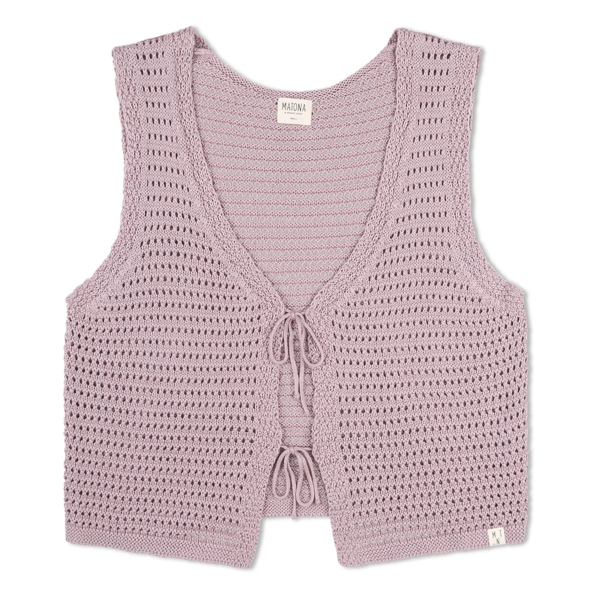 Matona - Ärmellose Strickweste aus Bio-Baumwolle | Lavendel