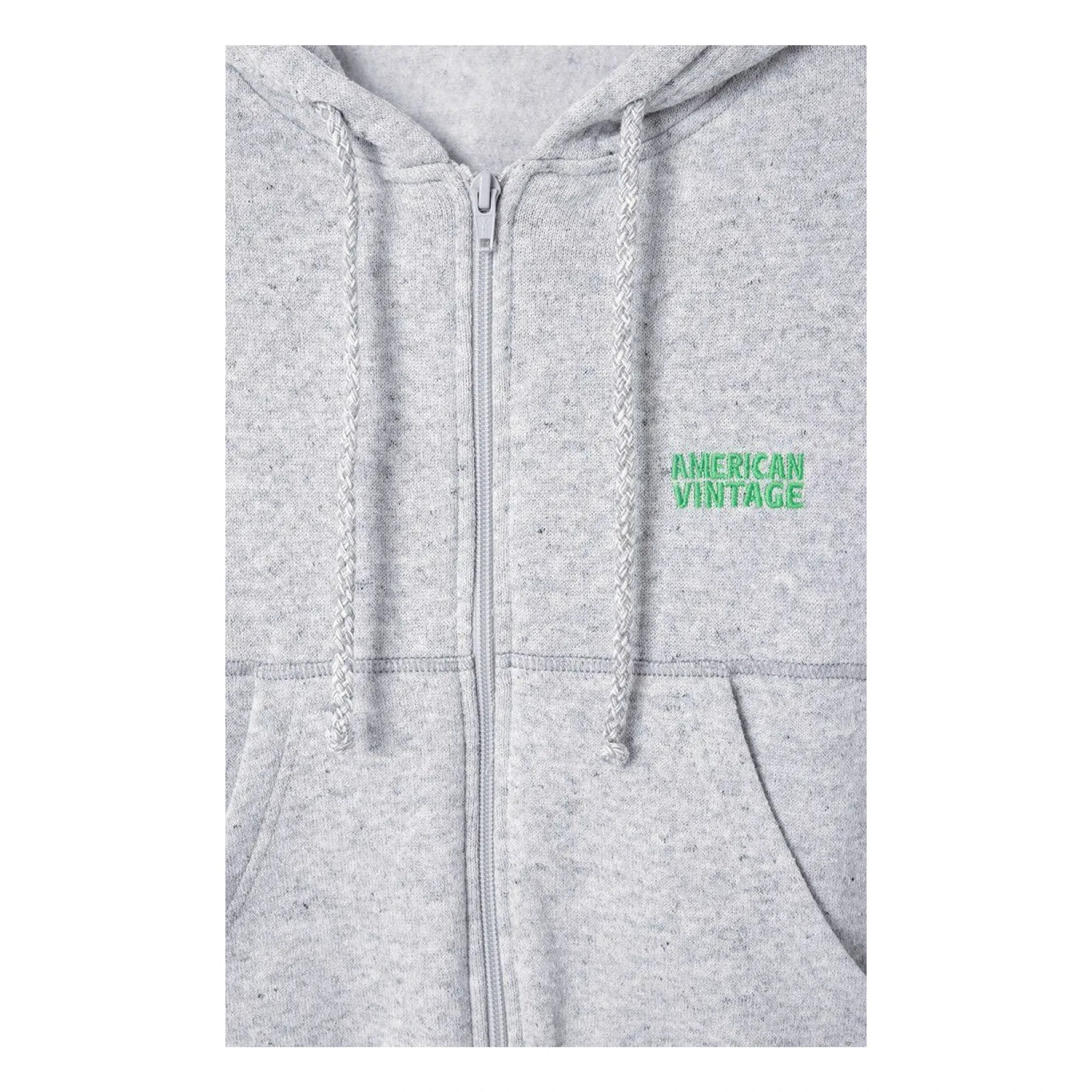 American Vintage - Evona Zip-up Sweatshirt | Light Gray