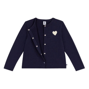 Petit Bateau - Cardigan Uni Molleton | Lacivert