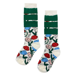 Wynken - Presto Floral Socks | Ecru