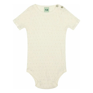 FUB - Pointelle Feinstrick Body aus Bio-Baumwolle | Ecru