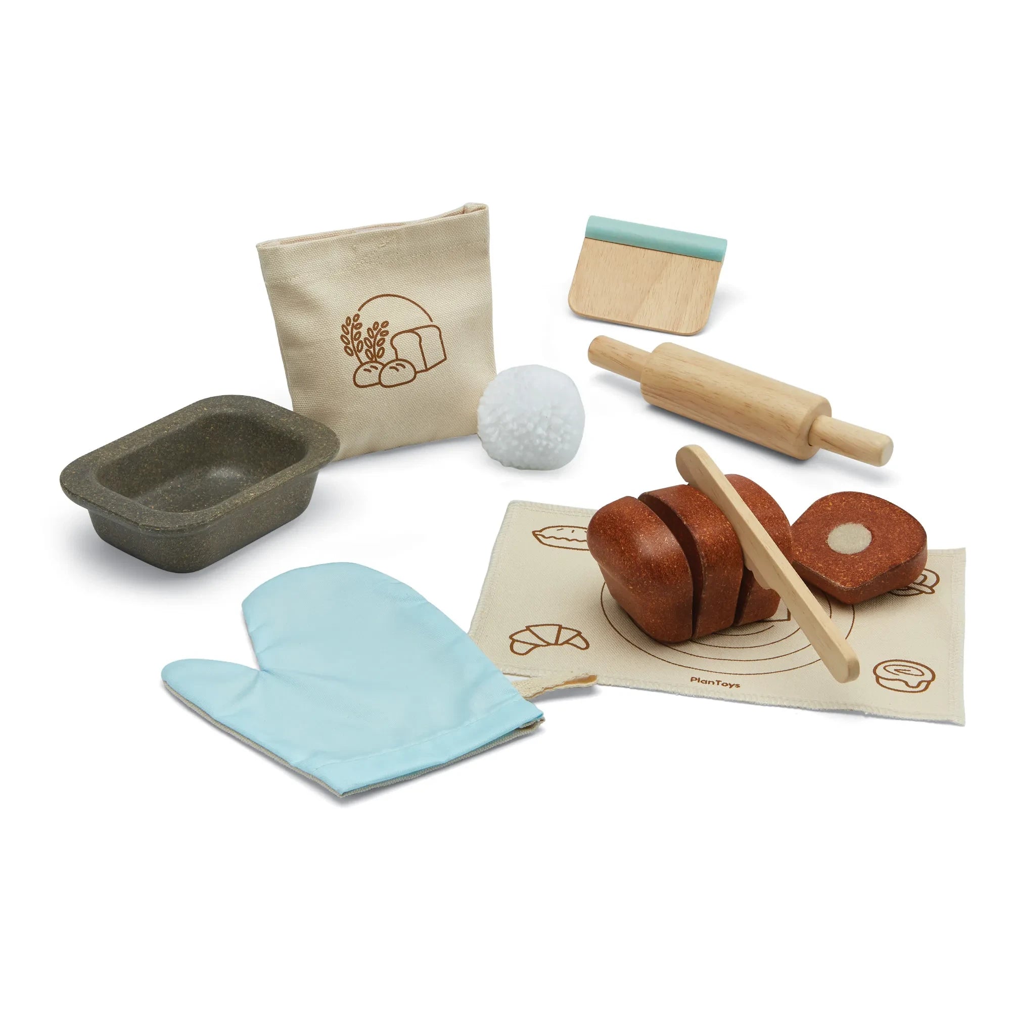 Plan Toys - Kauçuk Ahşap Fırın Oyuncağı