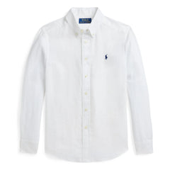 Ralph Lauren - Linen Sport Logo Gömlek | Beyaz