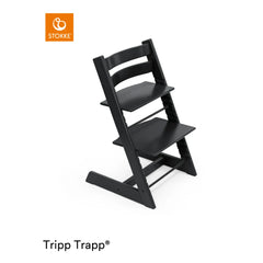 Stokke® - Tripp Trapp® Kayın Ağacı Yüksek Sandalye | Siyah