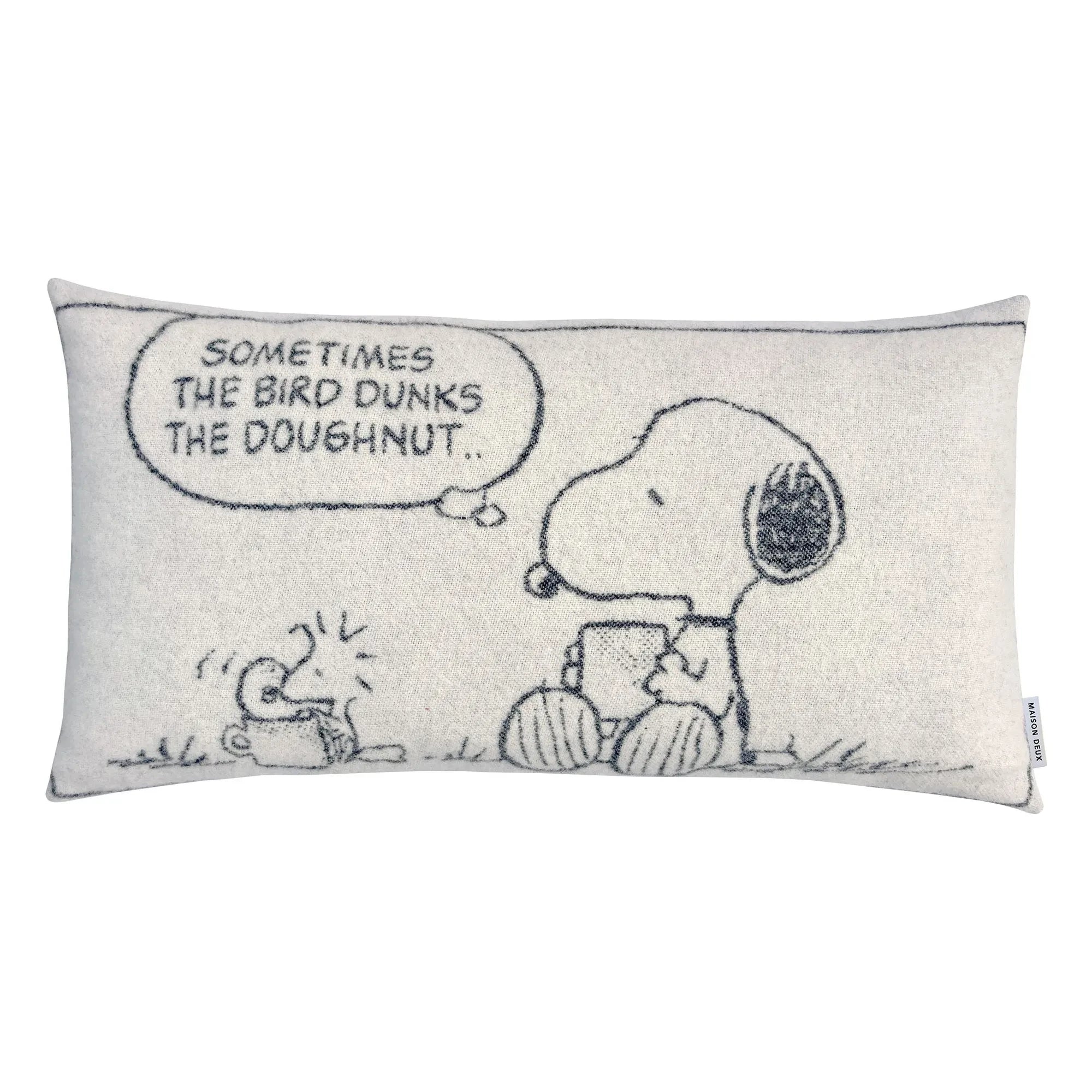 Maison Deux - Peanuts Comic Book Pillow Cover | Black