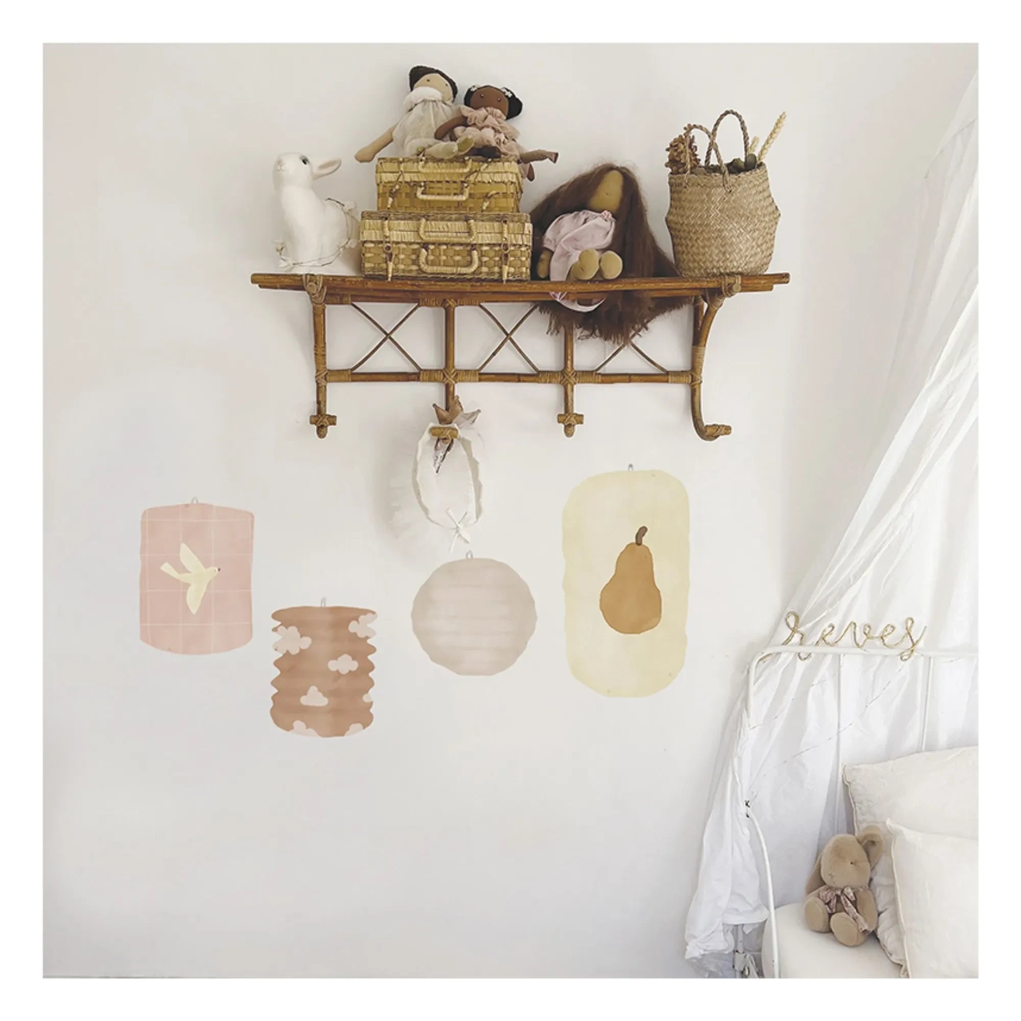 MIMI'lou - Lampions-Aufkleber | Creme