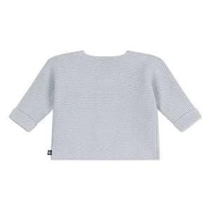 Petit Bateau - Organik Pamuk İnce Triko Hırka | Açık gri