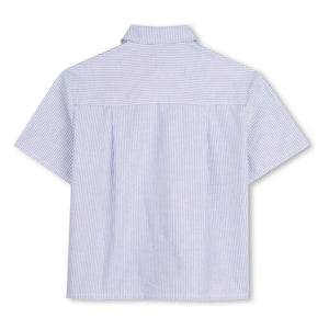 Kenzo - Kenzo Garden Çizgili Oxford Gömlek | Açık Mavi