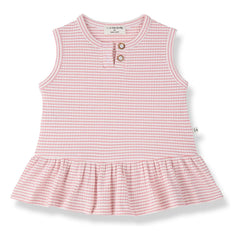 1+ in the family - Striped Tamarit Fitted Dress | Powder Pink