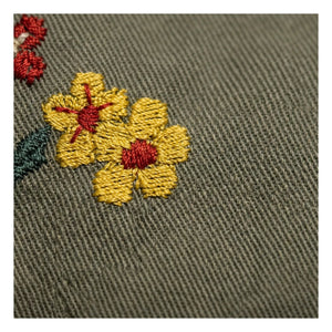 Hundred Pieces - Devi Fleurie Önlük Elbise | Badem yeşili