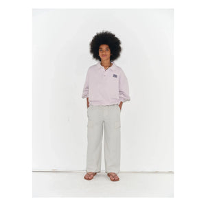 Main Story - Sweat Polo with Logo Organic Cotton | Lavender Gray