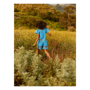 Molo - Ally Butterflies Bio-Baumwoll-Shorts | Blau
