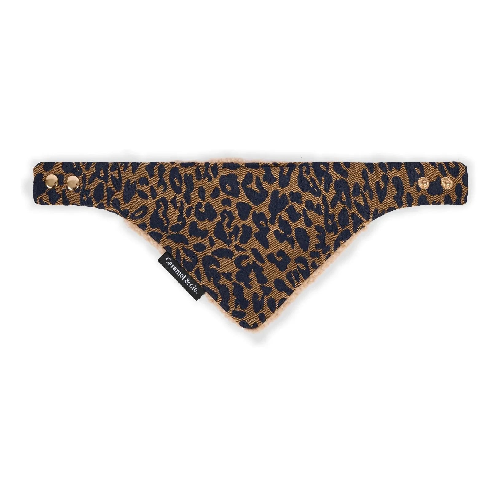 Caramel & Cie – Leopardenhundehalstuch | Braun