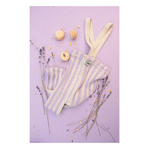 Silly Silas - Striped Organic Cotton Strapless Blind Tights | Lavender