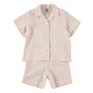 Risu Risu - Organic Cotton Check Pajama Set | Off-White